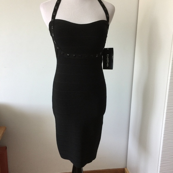 Bebe Black Body con Dress w/ Shud detail - Picture 2 of 7